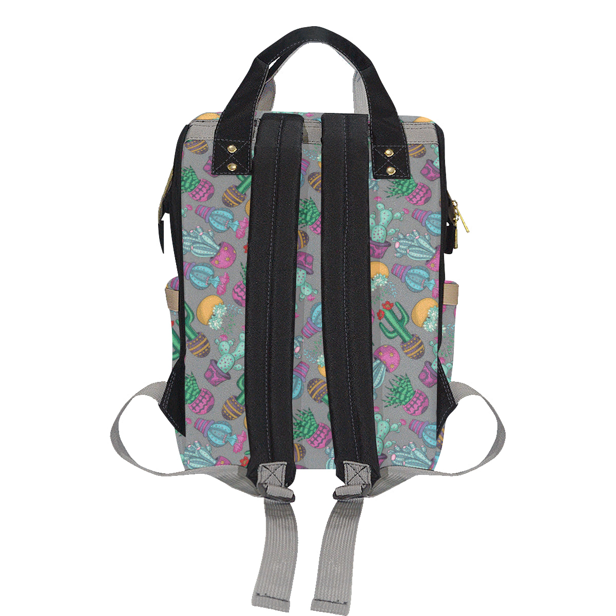 Cactus Colorful Print Pattern Diaper Bag Backpack