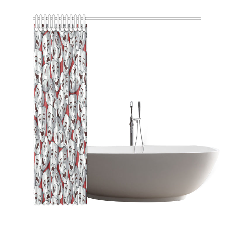 Acting Mask Pattern Print Design 01 Shower Curtain
