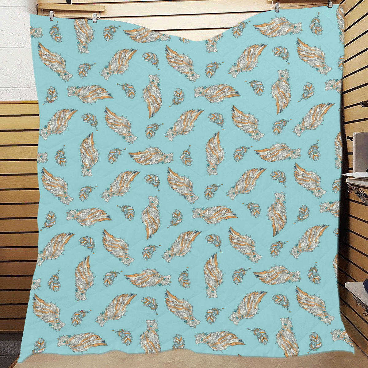 Angel Wings Pattern Print Design 03 Premium Quilt