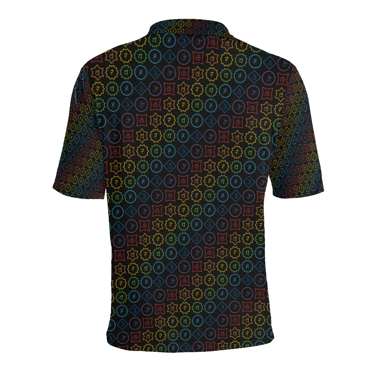 Chakra Colorful Symbol Pattern Men Polo Shirt