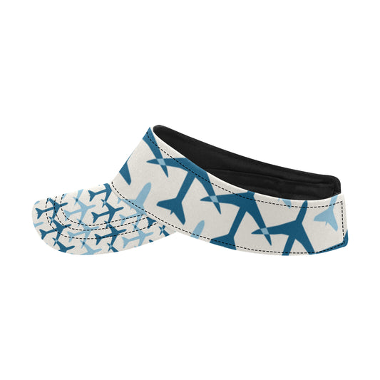 Airplane Pattern Print Design 04 Unisex Sun Visor