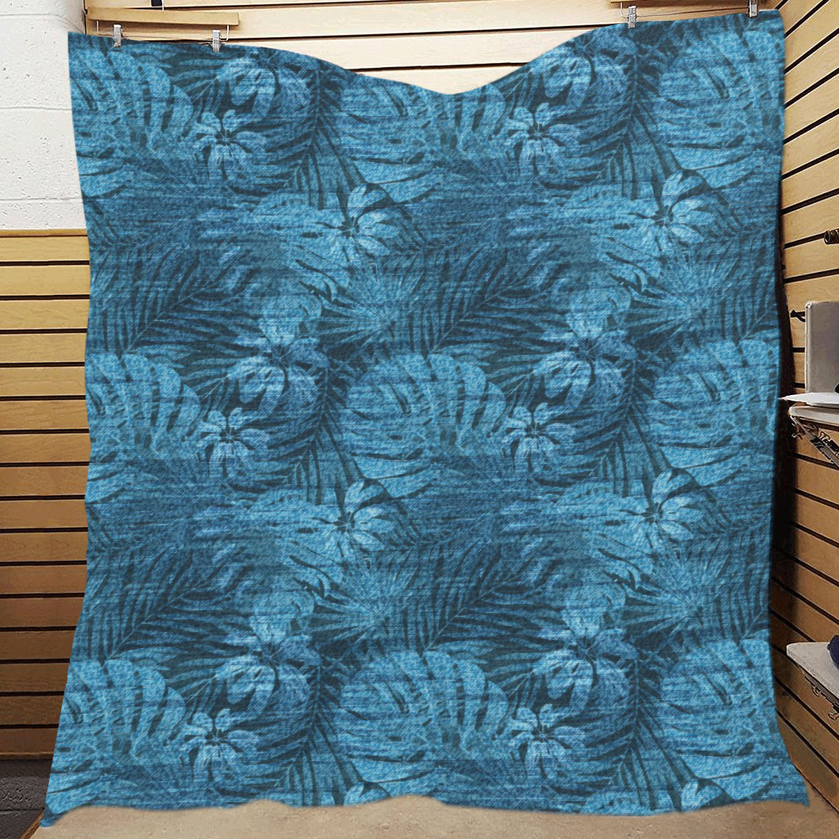 Jean Tropical Pattern Print Design 04 Premium Quilt