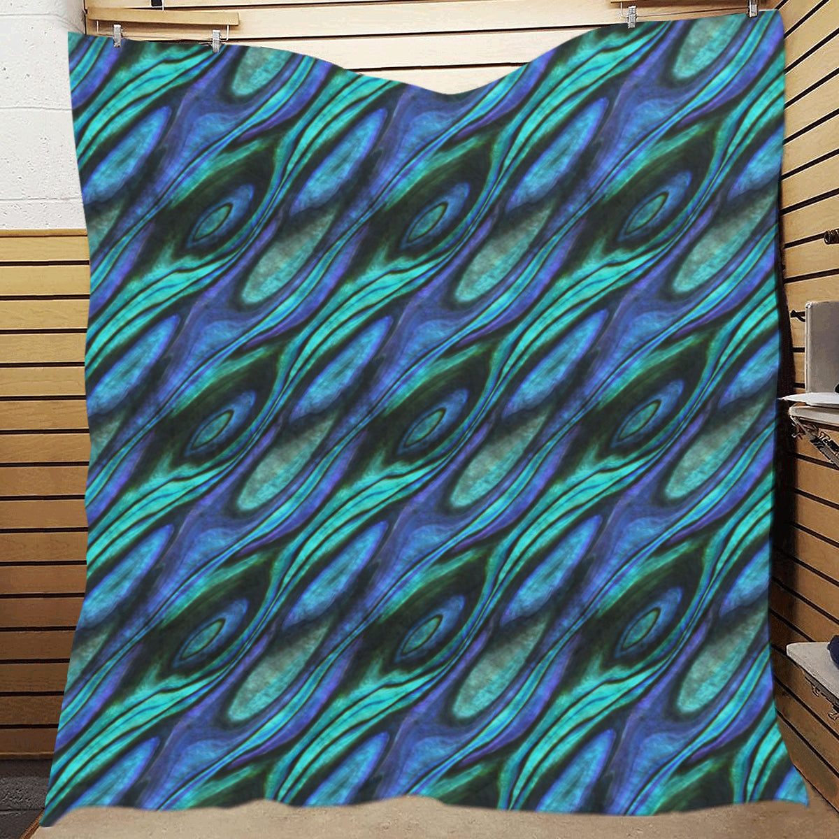 Abalone Pattern Print Design 03 Premium Quilt