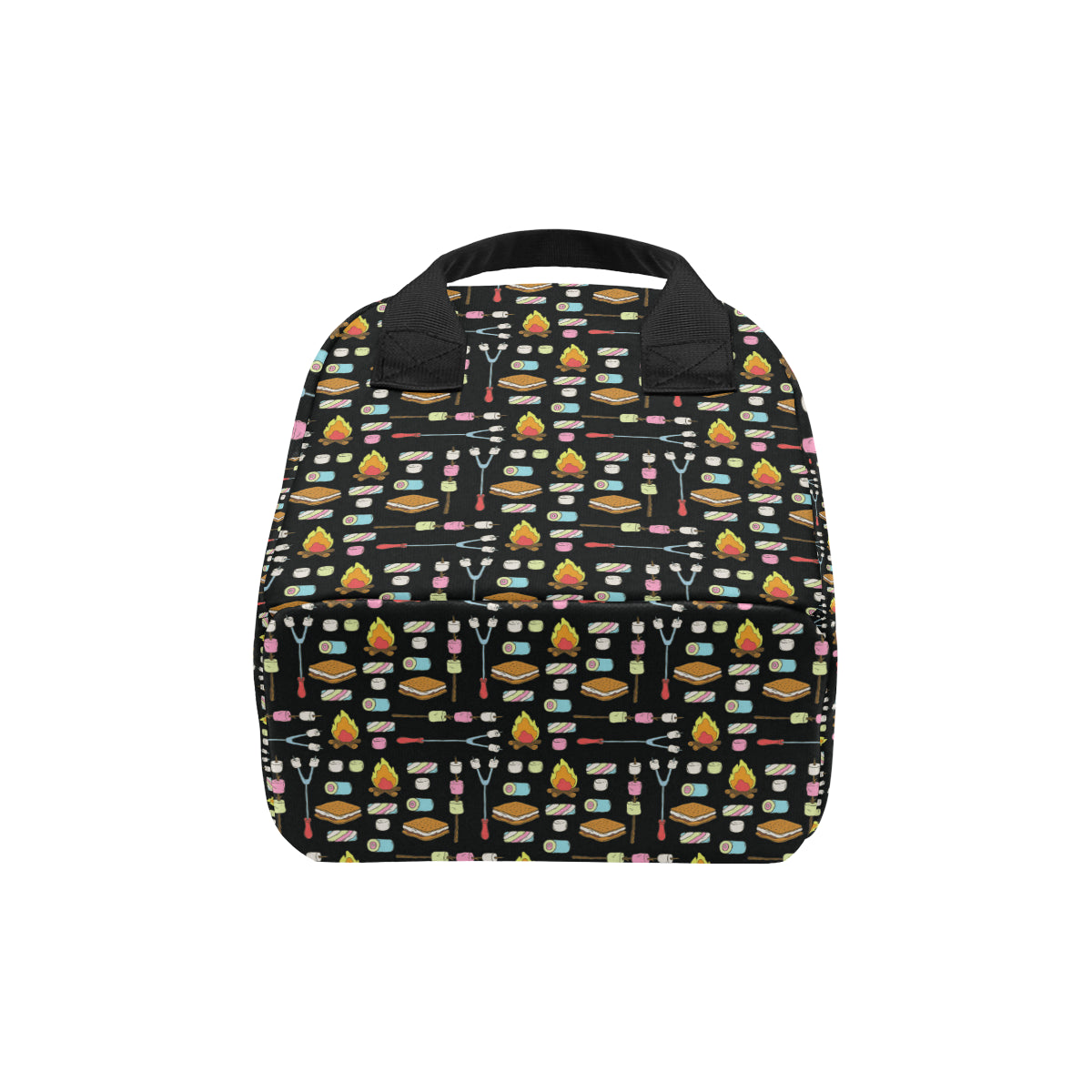 Camping Campfire Marshmallows Insulated Lunch Bag