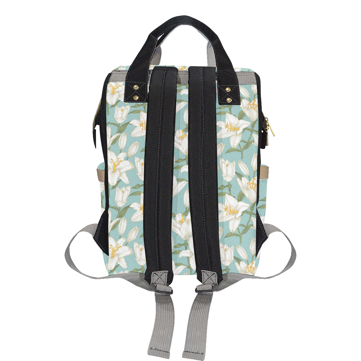 Lily Pattern Print Design LY09 Diaper Bag Backpack