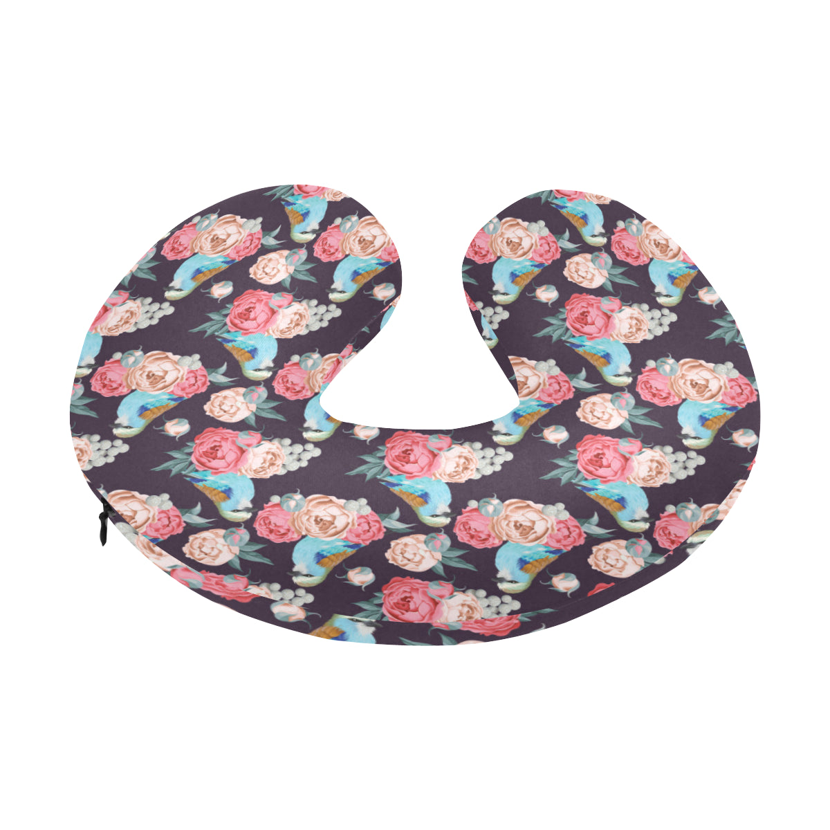 Bluebird Pattern Print Design 02 U-Shaped Travel Neck Pillow
