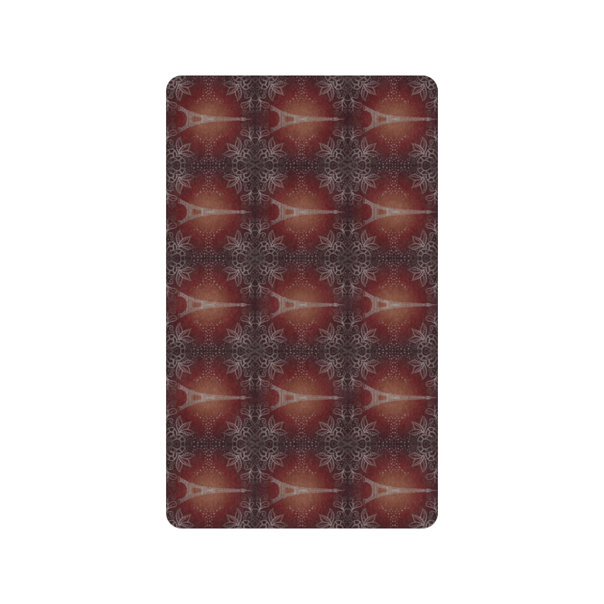 Eiffel Tower Drawing Print Rubber Doormat