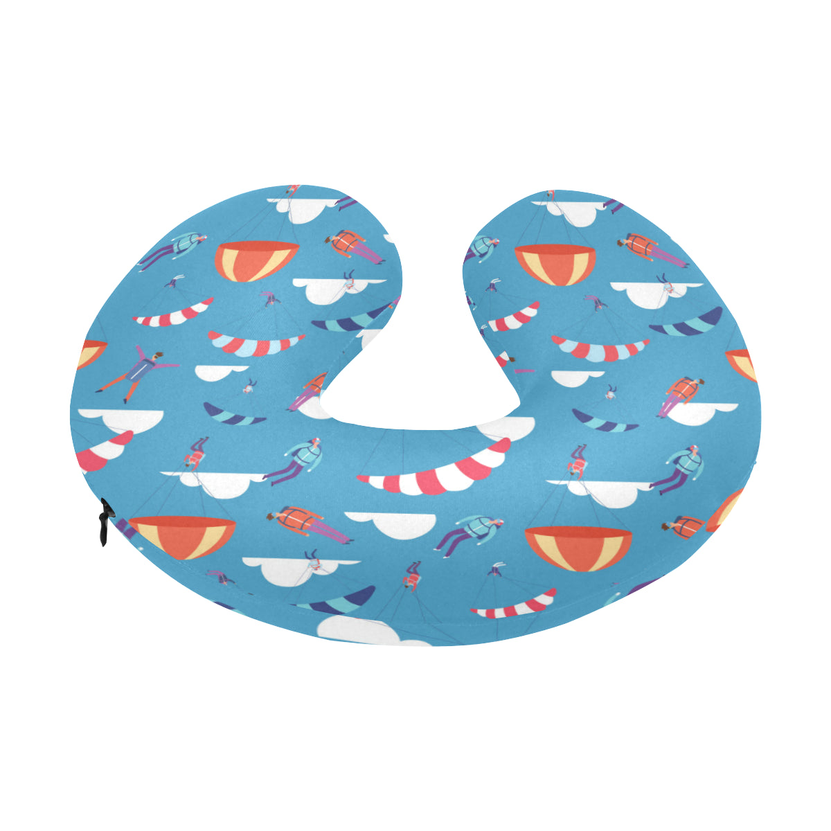 Skydiving Pattern Print Design 03 U-Shaped Travel Neck Pillow