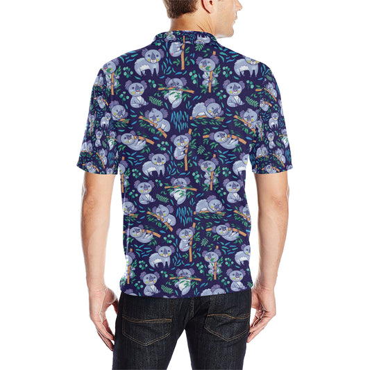 Koala Themed Design Print Men Polo Shirt