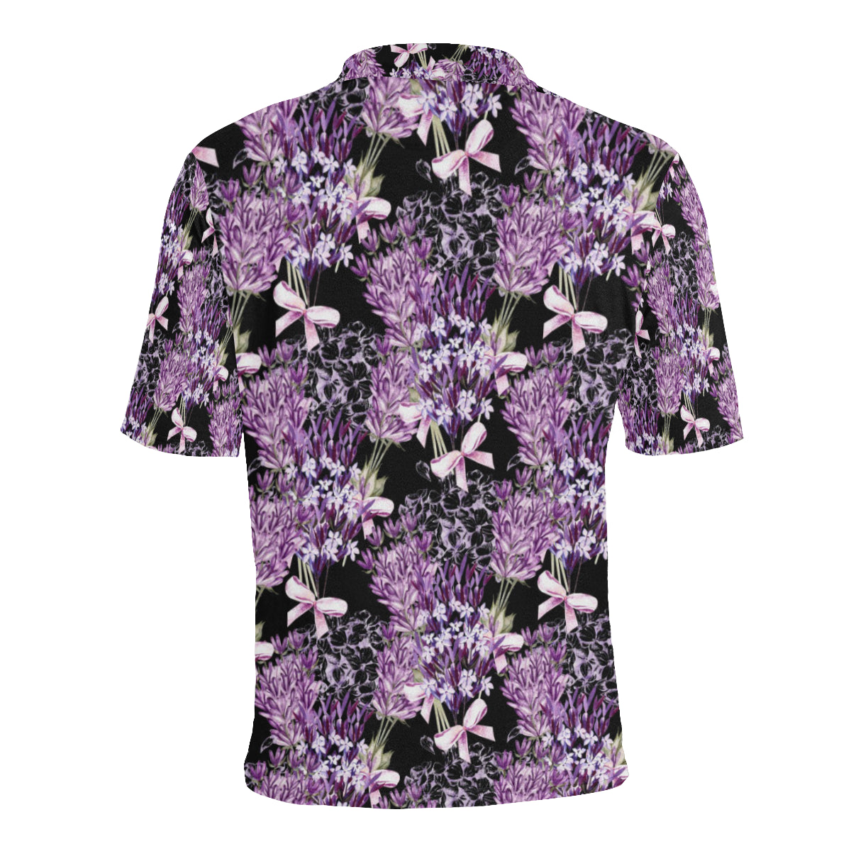 Lavender Pattern Print Design LV06 Men Polo Shirt