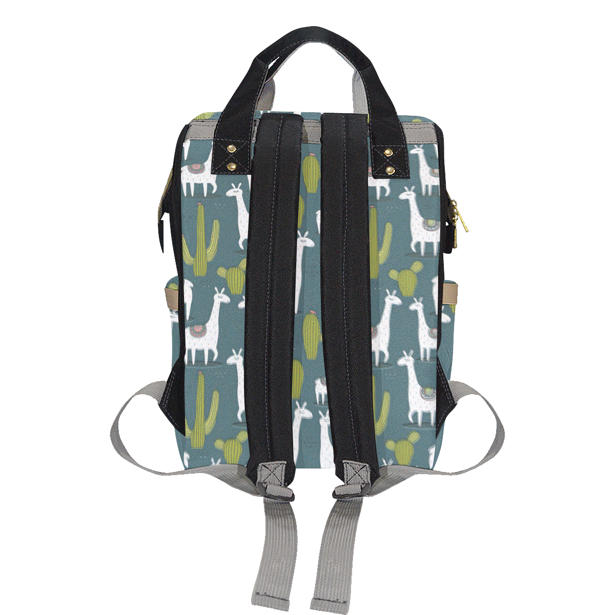 Llama Cactus Pattern Print Design 03 Diaper Bag Backpack