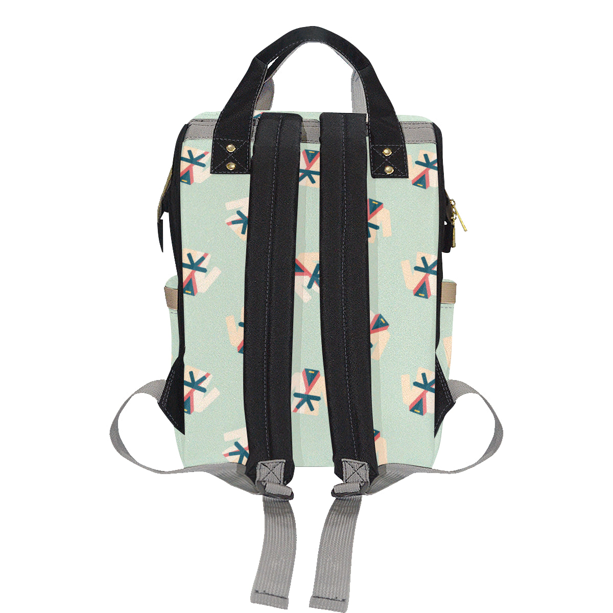 Karate Pattern Print Design 02 Diaper Bag Backpack