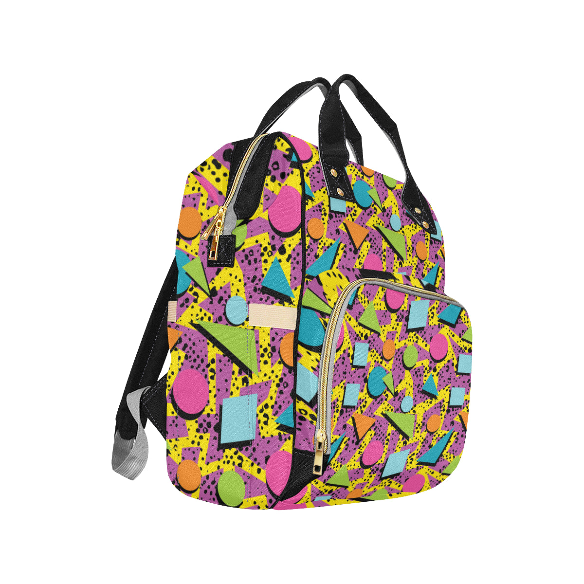 80s Pattern Print Design 1 Diaper Bag Backpack