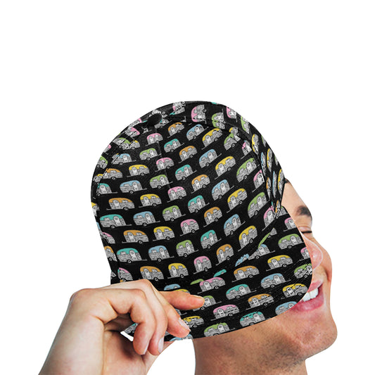 Camper Pattern Camping Themed No 2 Print Snapback Cap