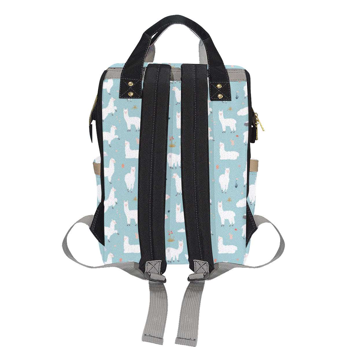 Alpaca Pattern Print Design 02 Diaper Bag Backpack