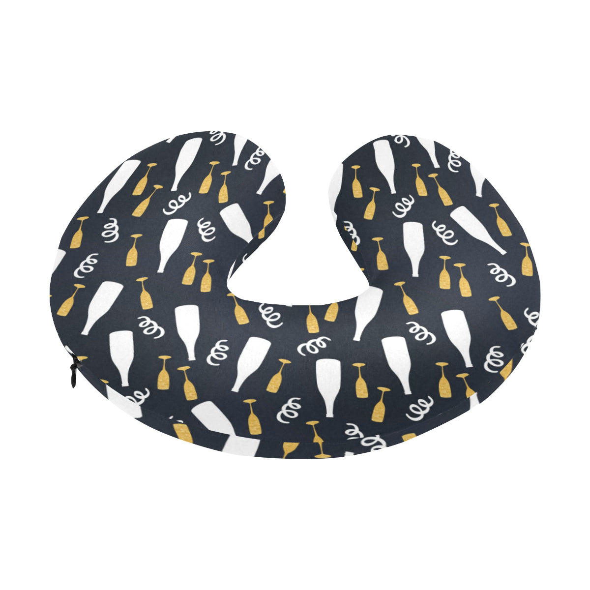 Champagne Pattern Print Design 01 U-Shaped Travel Neck Pillow
