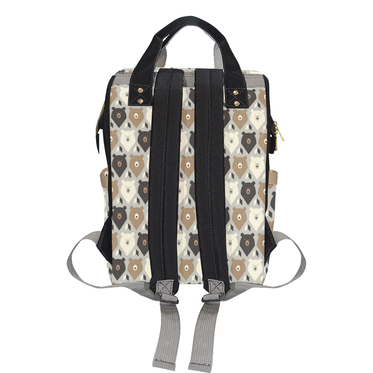 Bear Pattern Print Design 04 Diaper Bag Backpack