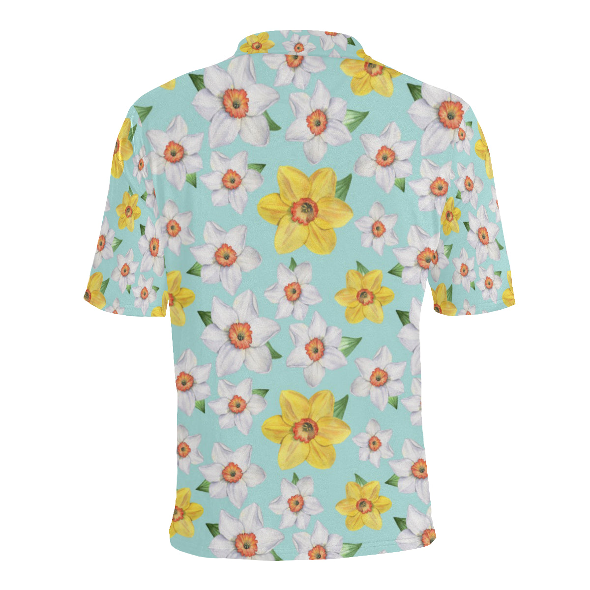 Daffodils Pattern Print Design DF07 Men Polo Shirt