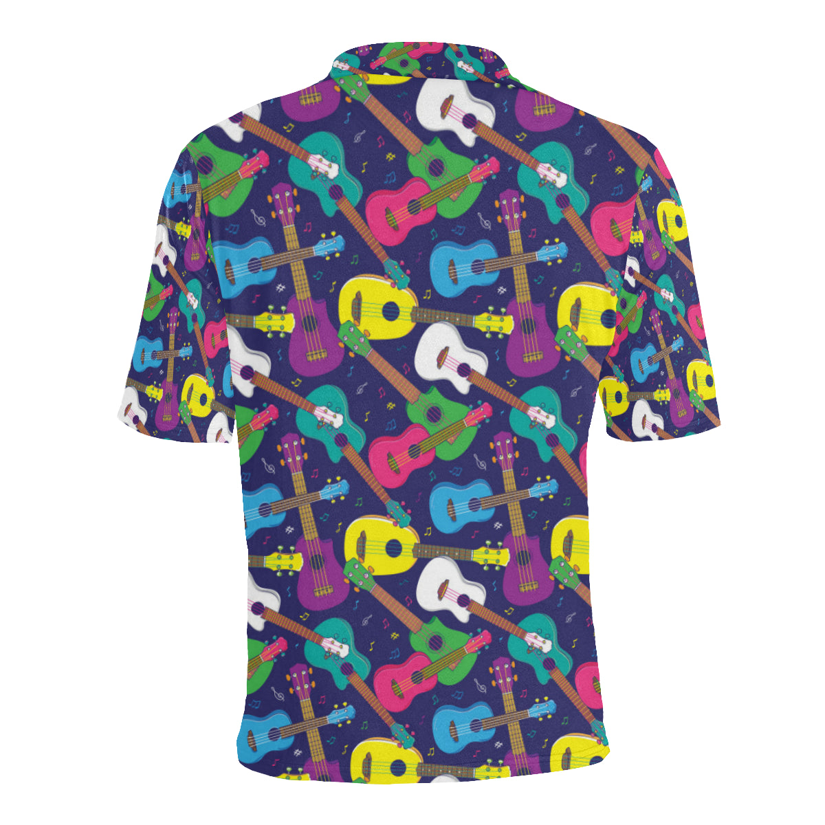 Ukulele Pattern Print Design 02 Men Polo Shirt