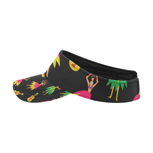 Hula Dancers Hawaiian Girl Pattern Print Design 03 Unisex Sun Visor