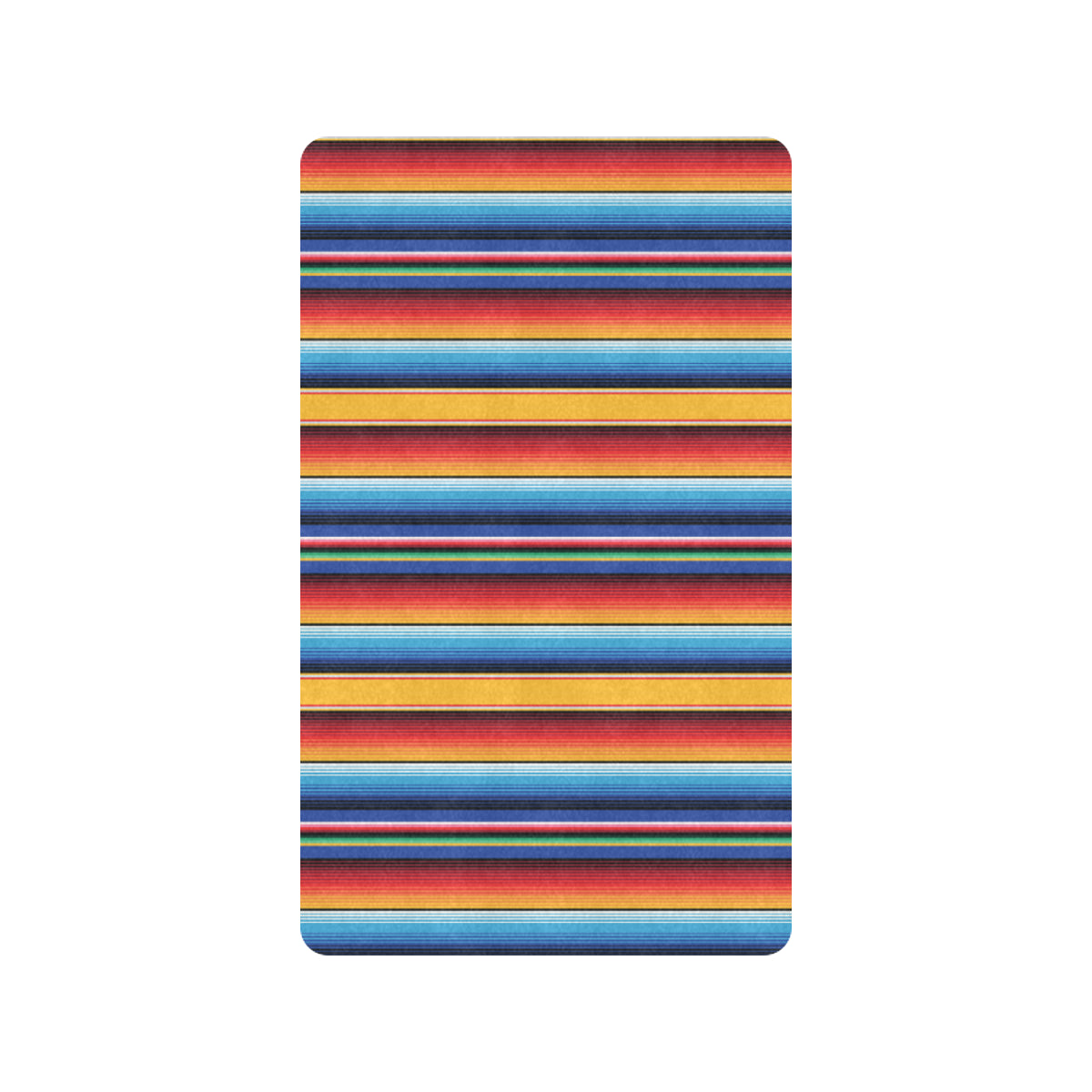 Mexican Blanket Stripe Print Pattern Rubber Doormat
