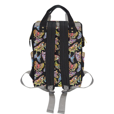 Butterfly Water Color Rainbow Diaper Bag Backpack