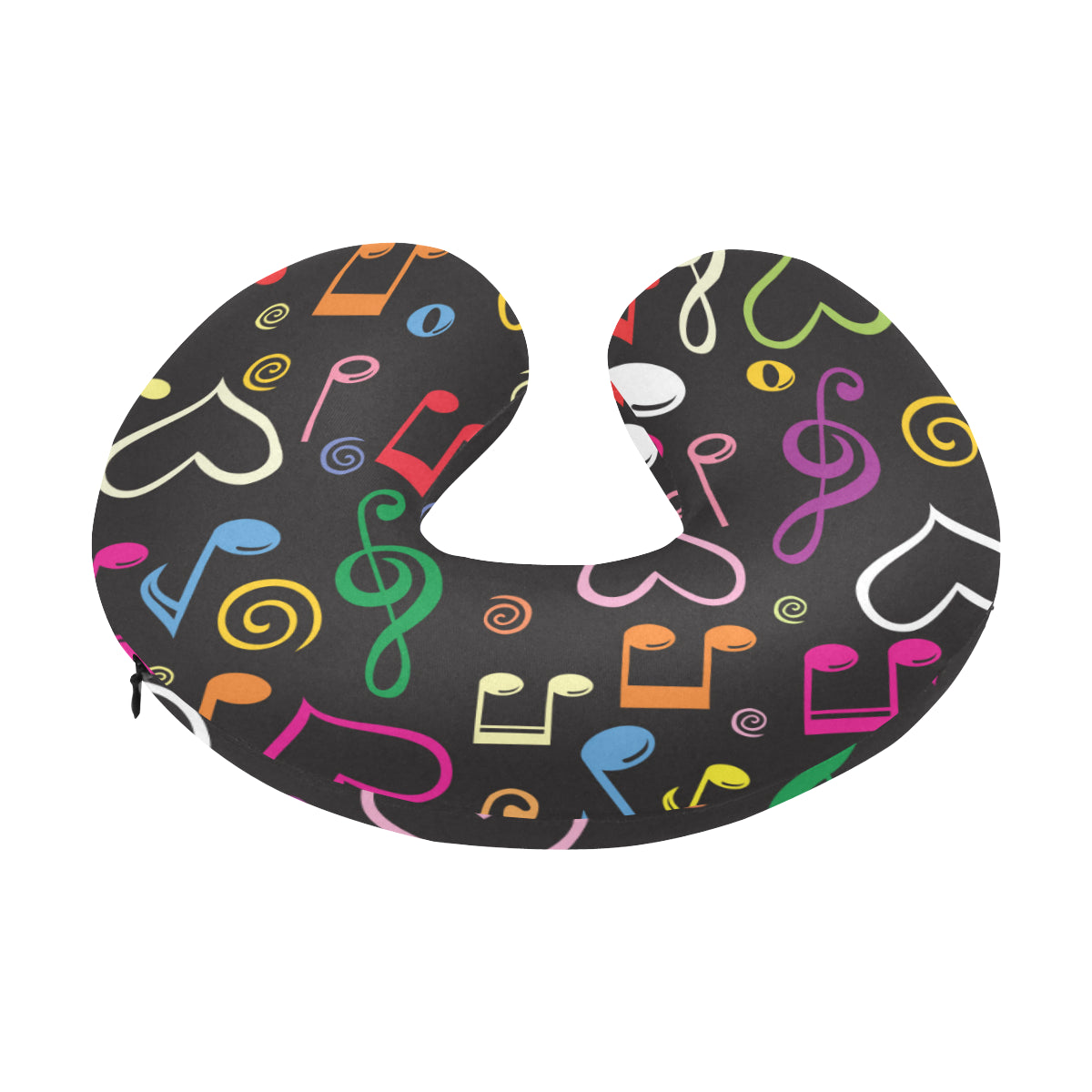 Music note Pattern Print Design A01 U-Shaped Travel Neck Pillow