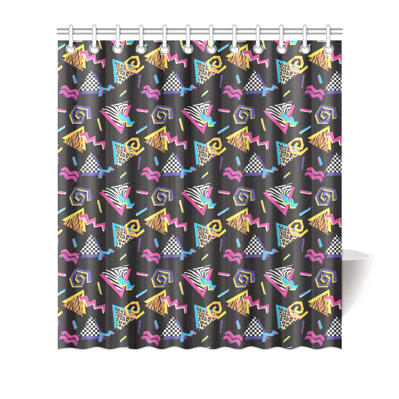 80s Pattern Print Design 3 Shower Curtain