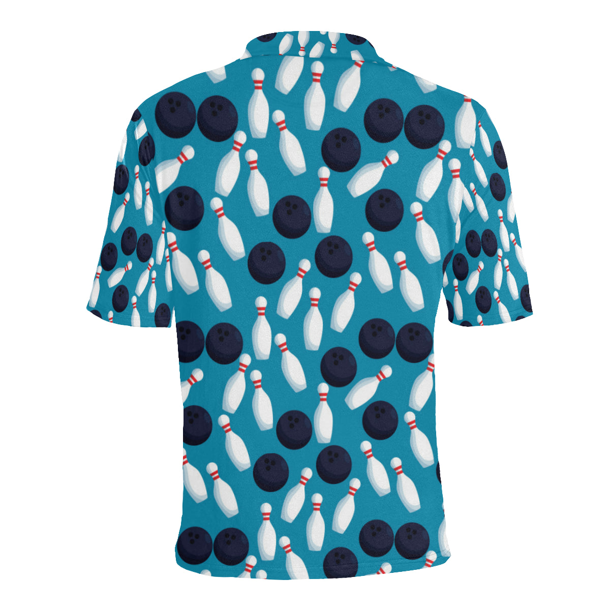 Bowling Pin Pattern Print Design 010 Men Polo Shirt
