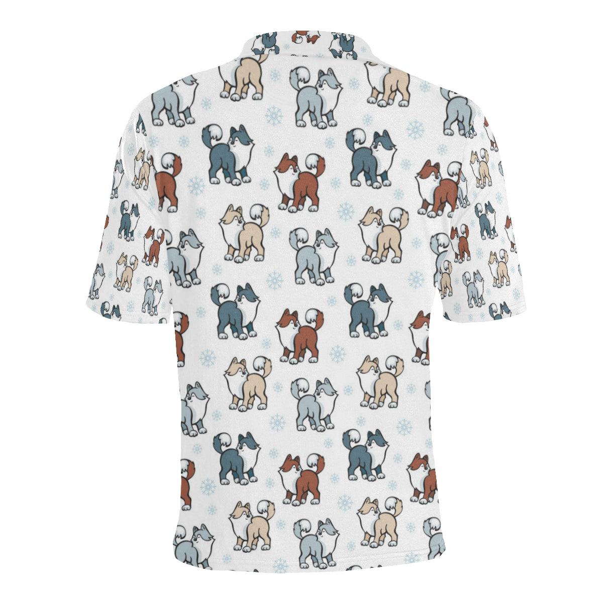 Alaskan Malamute Pattern Print Design 02 Men Polo Shirt