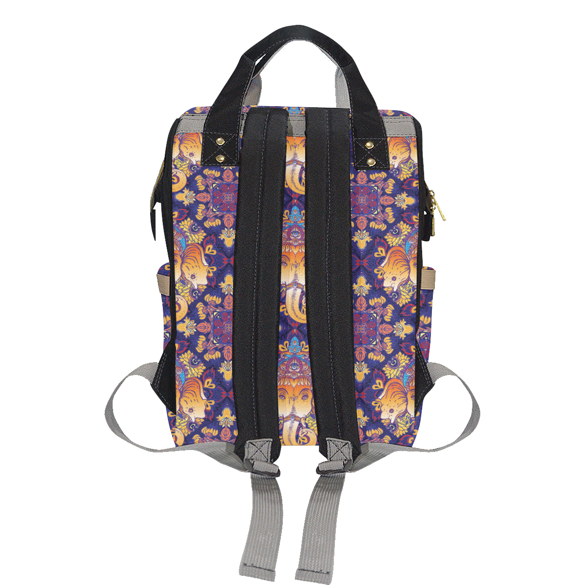 Ganesha Pattern Print Design 01 Diaper Bag Backpack