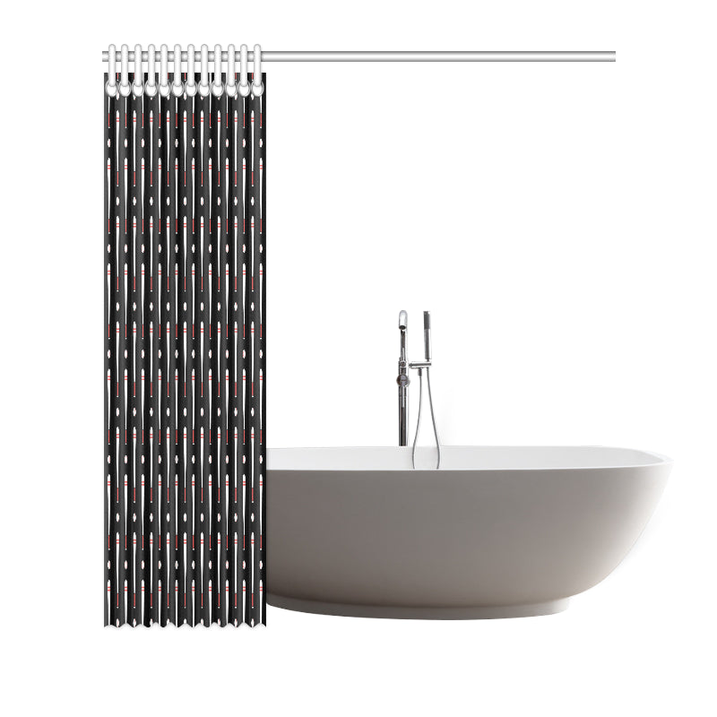 Baseball Pattern Print Design 03 Shower Curtain