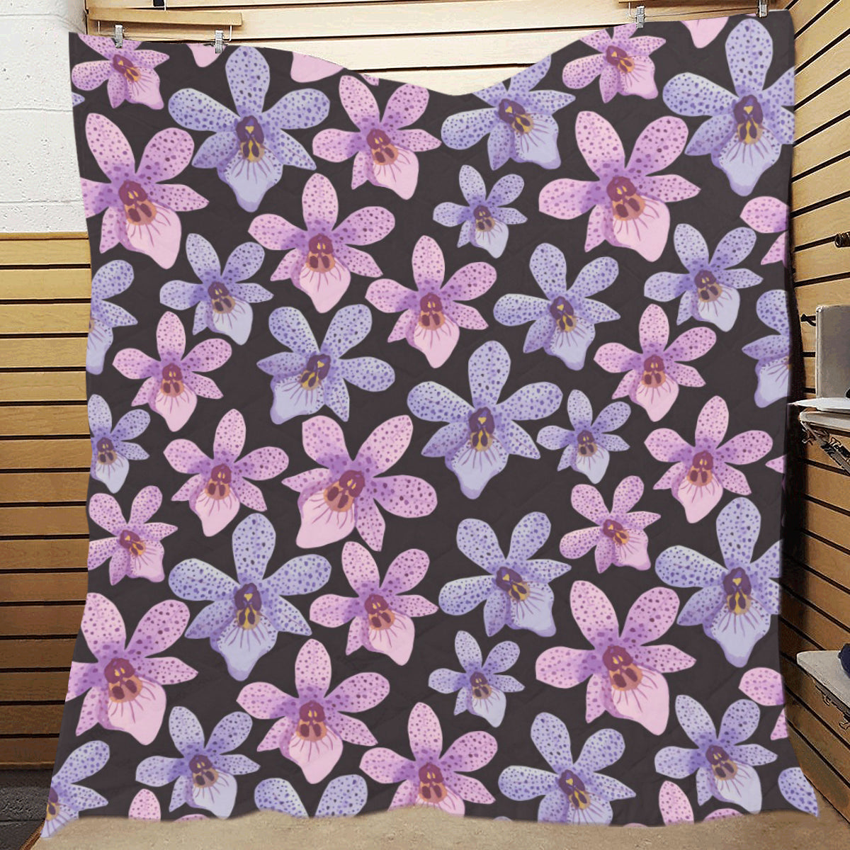 Orchid Pattern Print Design OR08 Premium Quilt