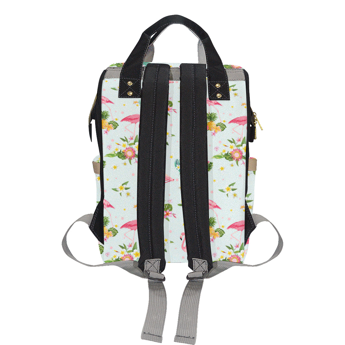 Flamingo Sweet Pattern Diaper Bag Backpack