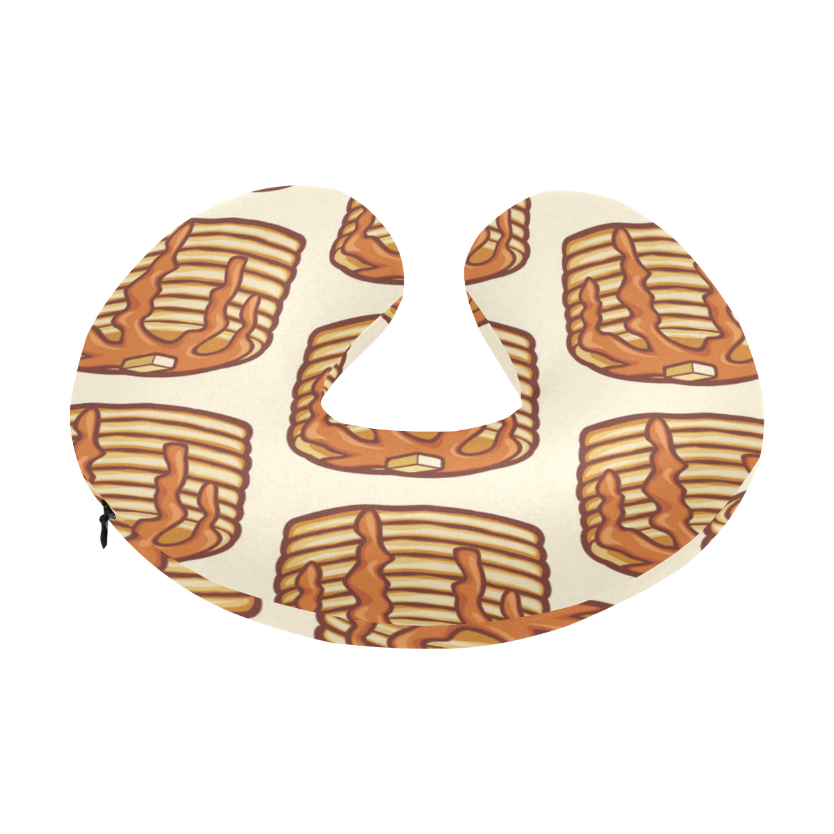 Pancake Pattern Print Design A02 U-Shaped Travel Neck Pillow