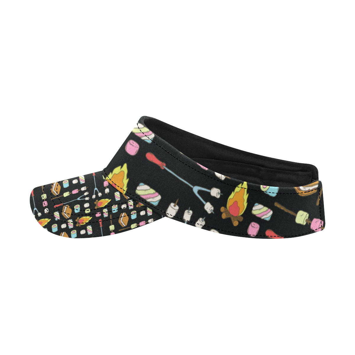 Camping Campfire Marshmallows Unisex Sun Visor