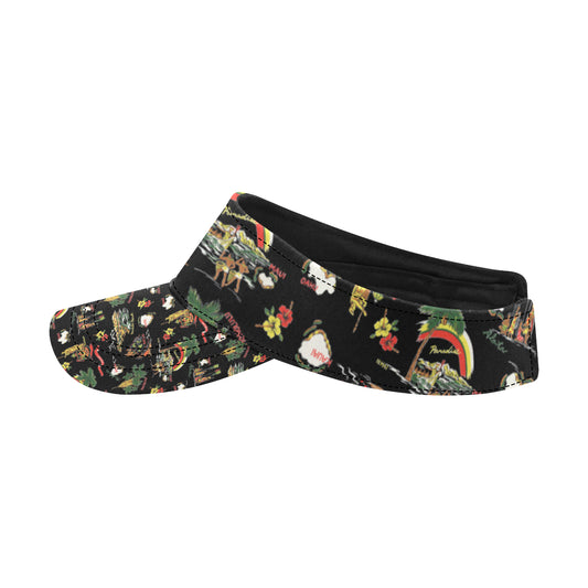 Hawaiian Island Themed Print Unisex Sun Visor