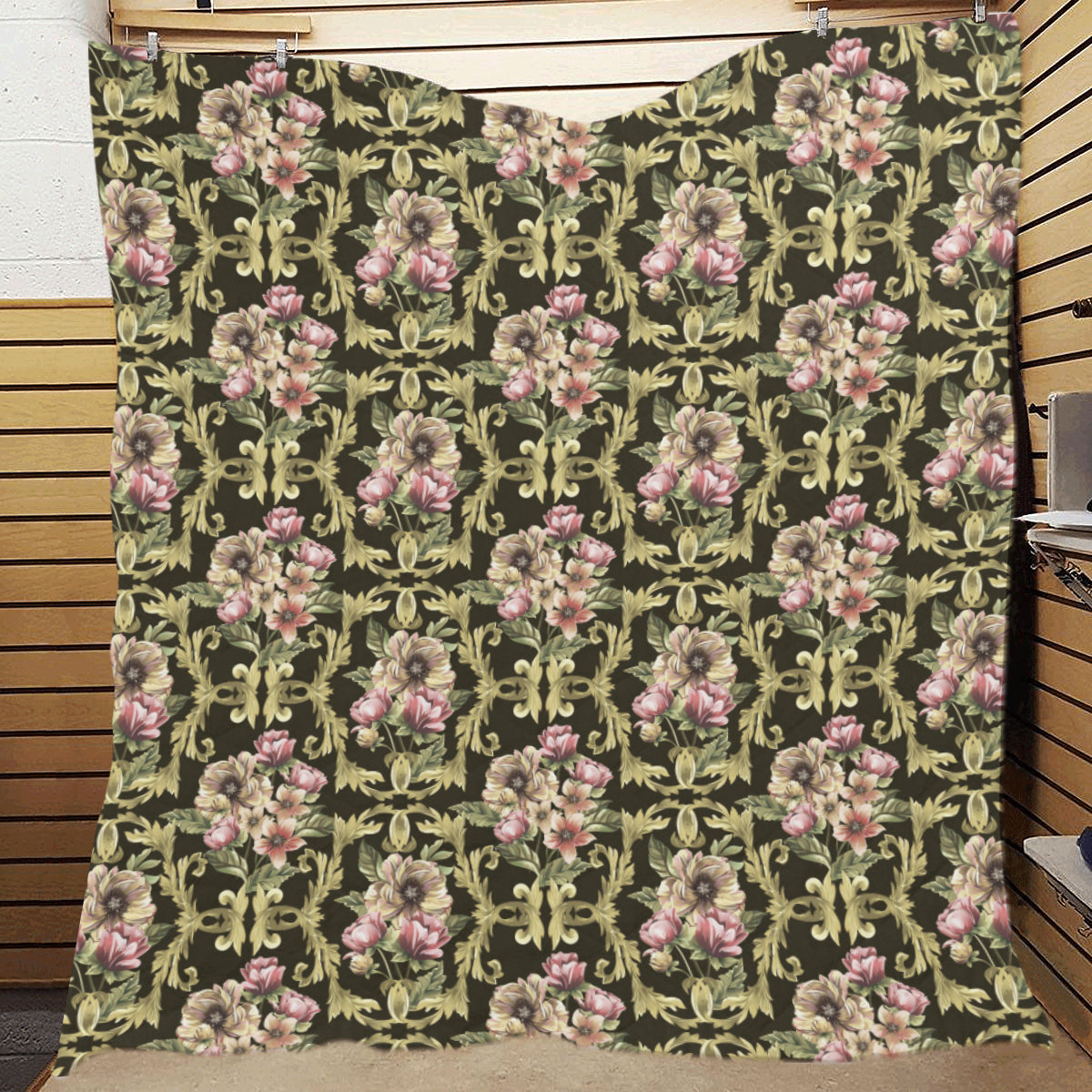 Baroque Pattern Print Design 02 Premium Quilt