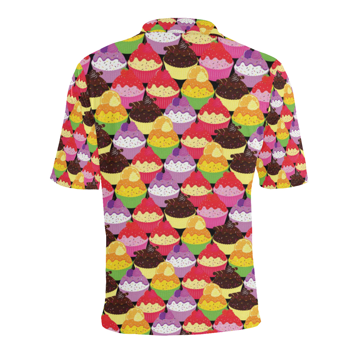 Cupcake Pattern Print Design CP02 Men Polo Shirt