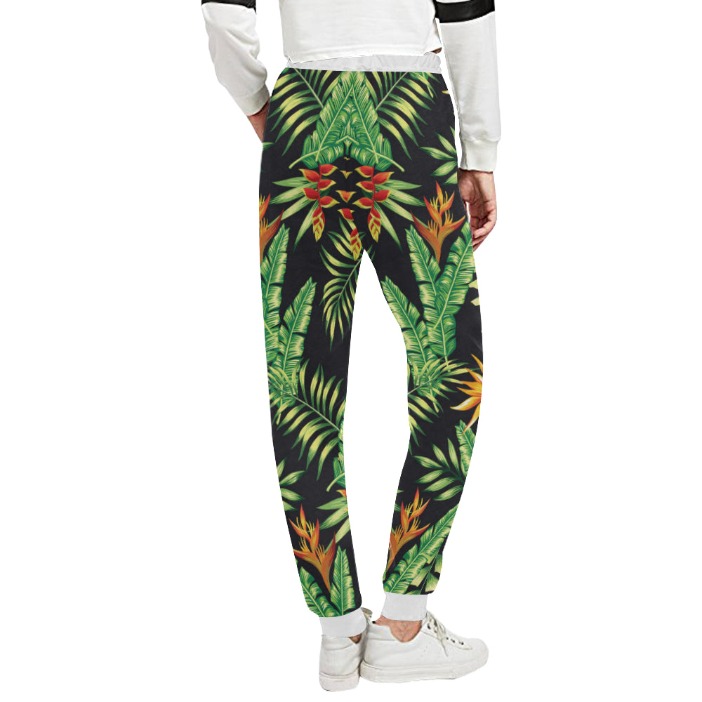 Hawaiian Flower Tropical Palm Leaves Unisex Sweatpants