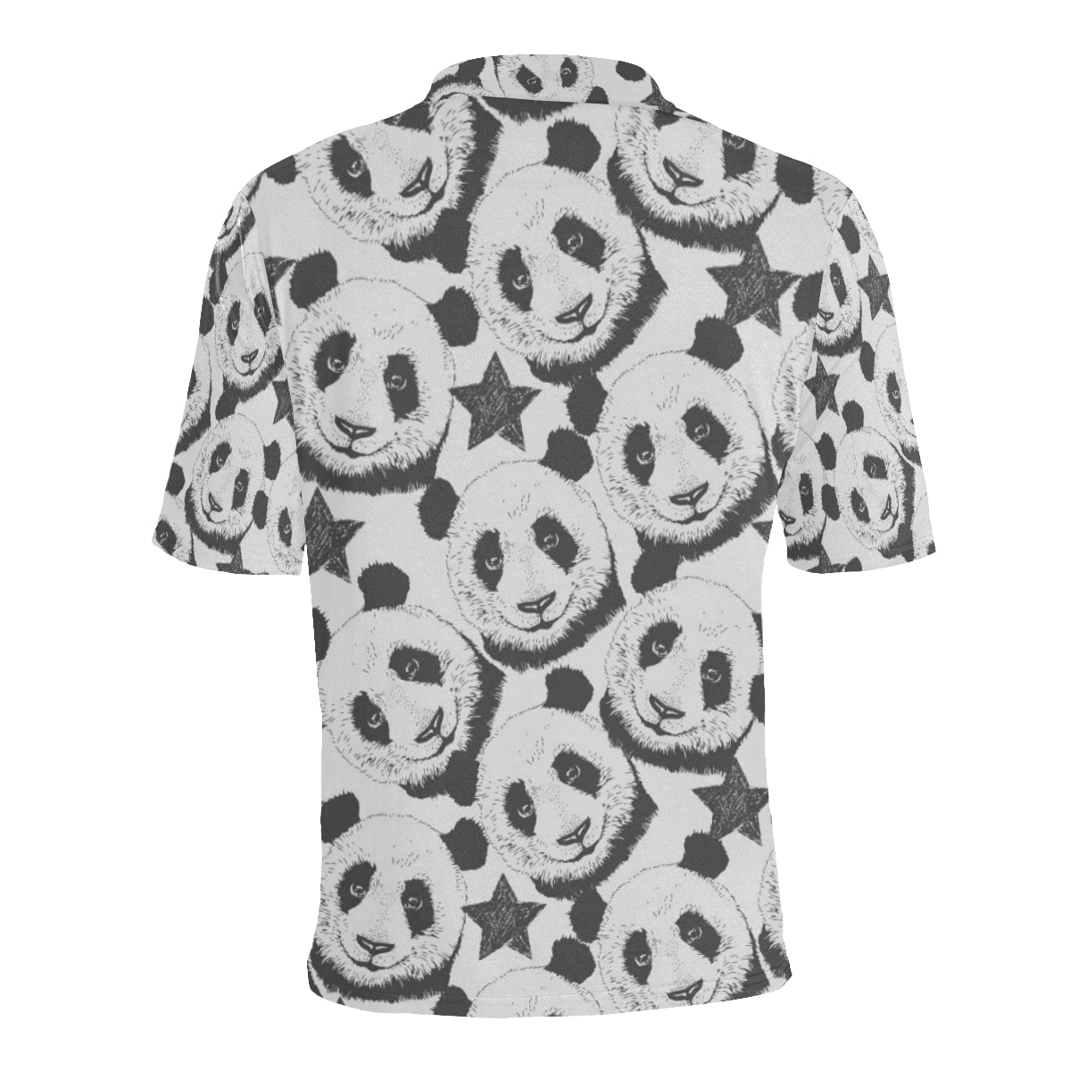 Panda Pattern Print Design A02 Men Polo Shirt