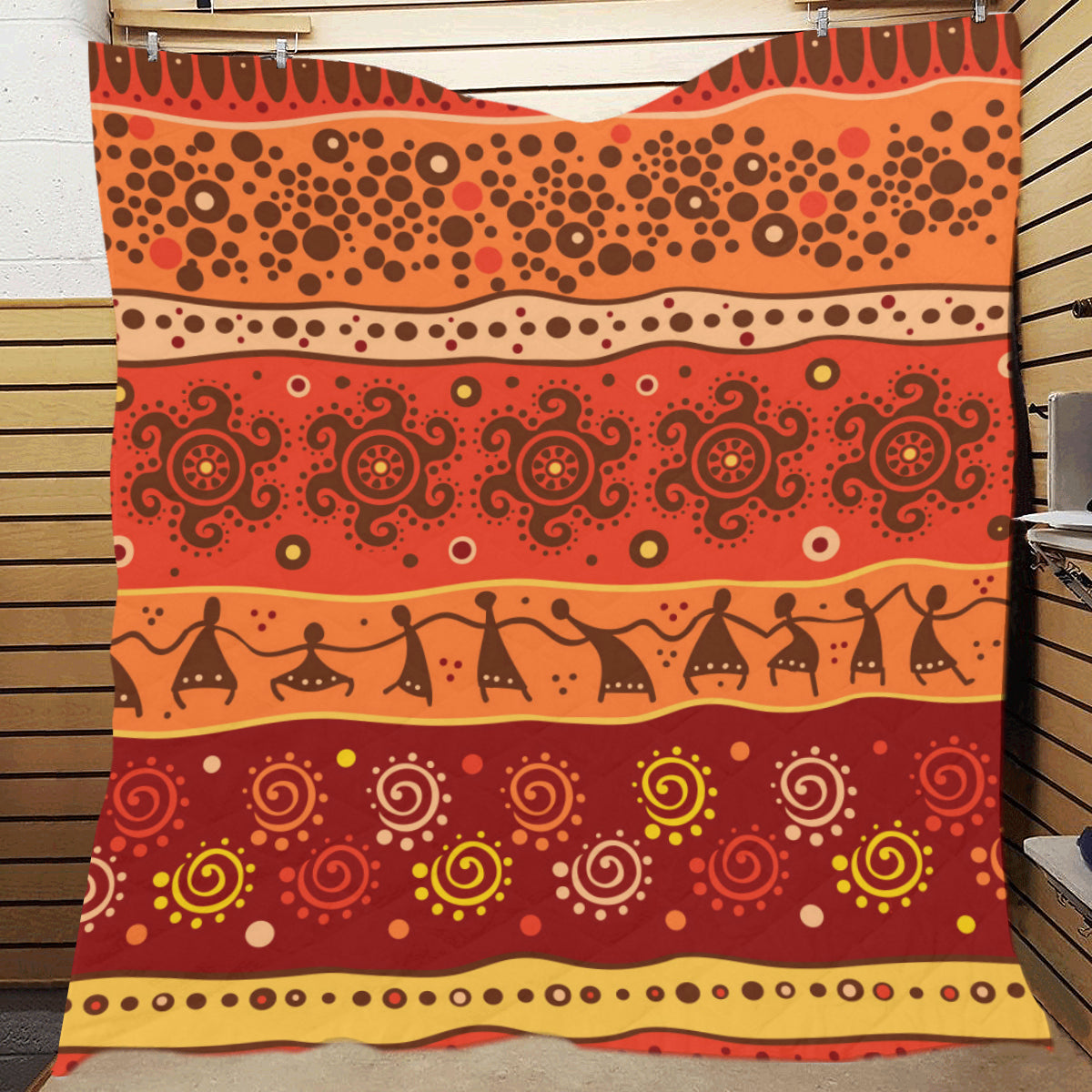 African Pattern Print Design 04 Premium Quilt