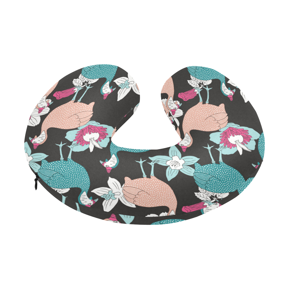 Guinea Fowl Pattern Print Design 03 U-Shaped Travel Neck Pillow
