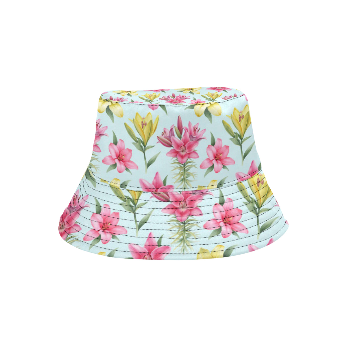 Lily Pattern Print Design LY010 Unisex Bucket Hat