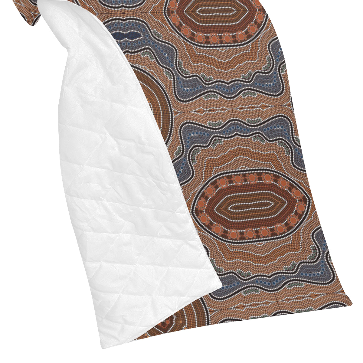 Aboriginal Pattern Print Design 01 Premium Quilt