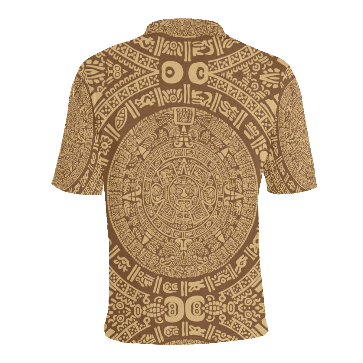 Mayan Pattern Print Design 01 Men Polo Shirt
