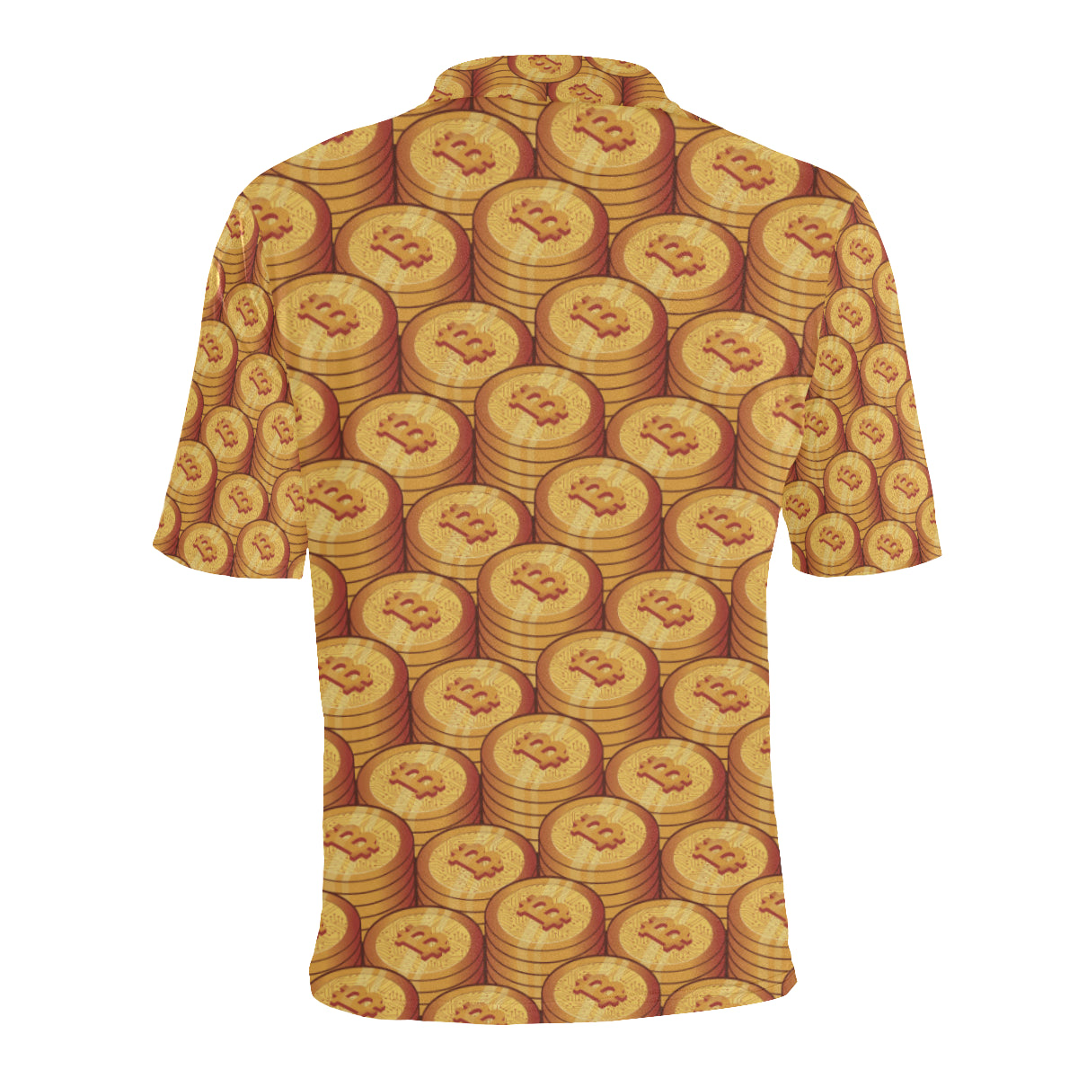 Bitcoin Pattern Print Design 02 Men Polo Shirt