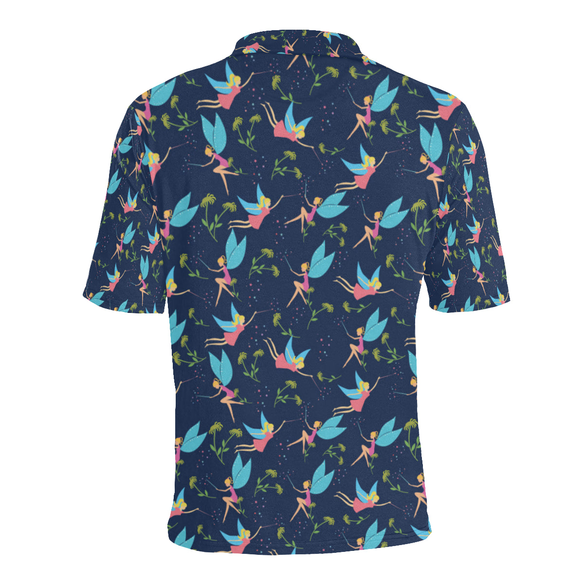 Fairy with flower Print Pattern Men Polo Shirt