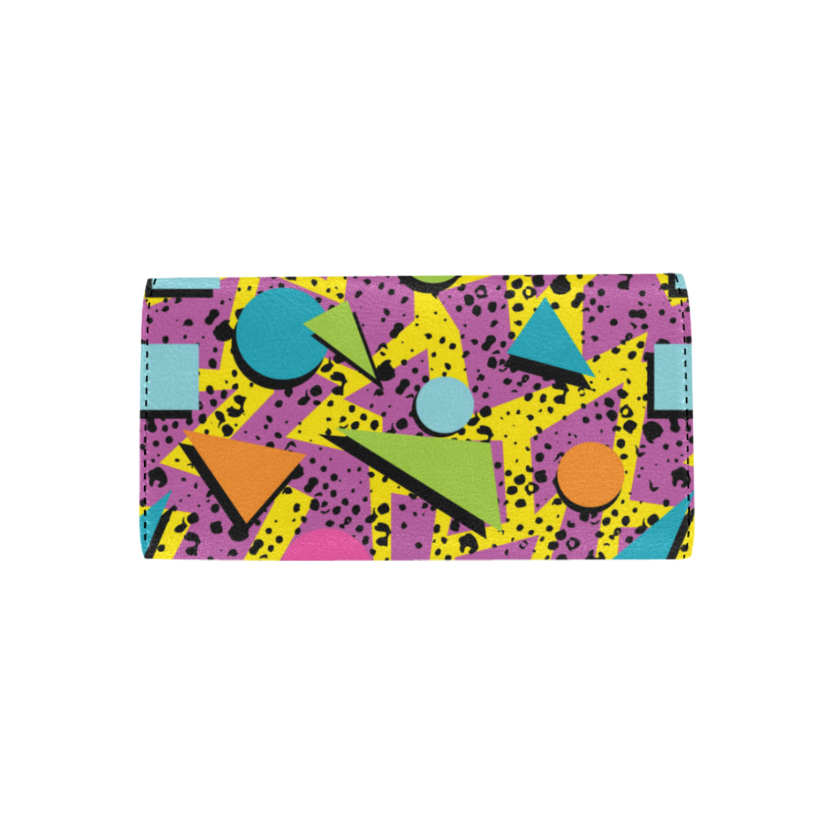 80s Pattern Print Design 1 Women's Trifold Wallet