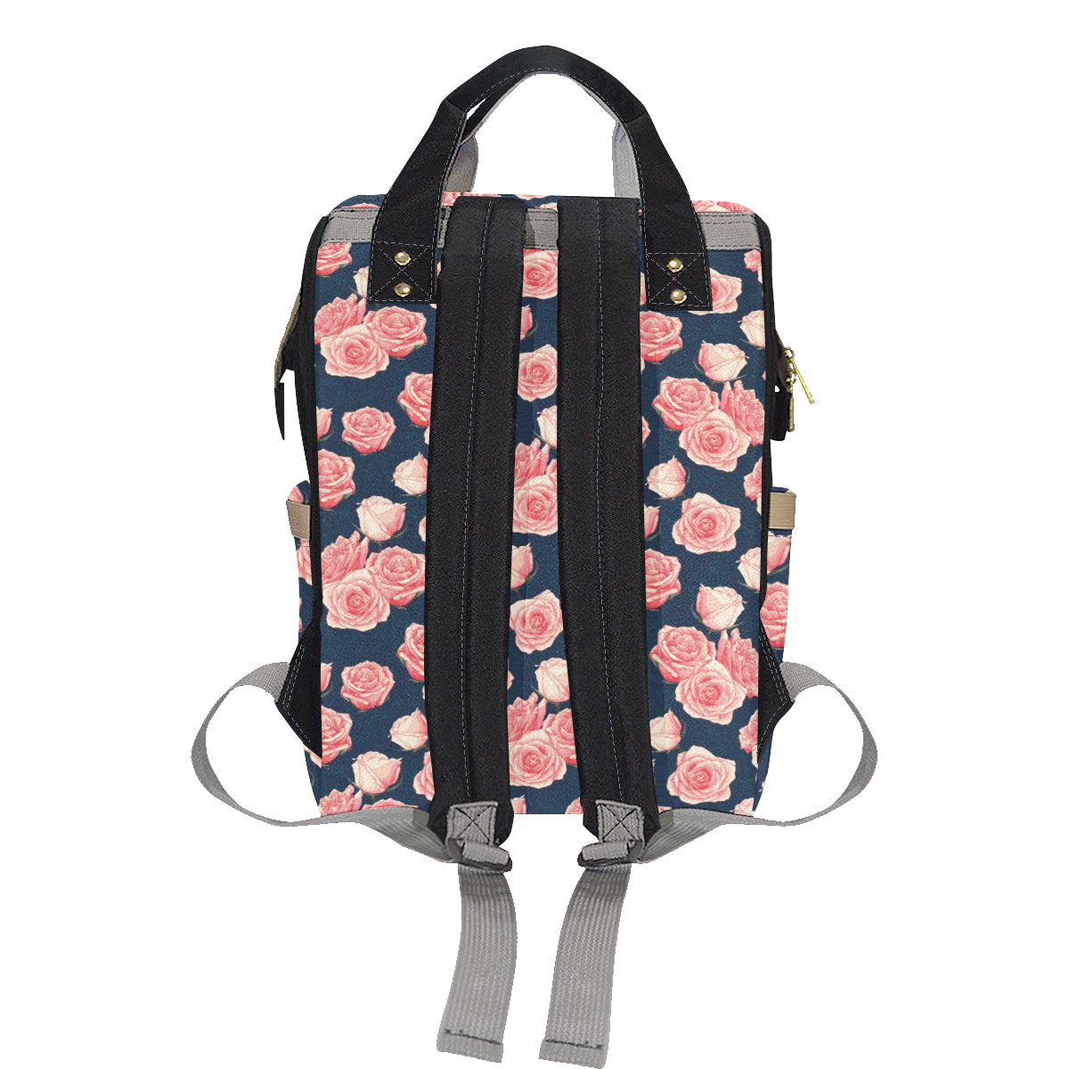 Rose Pattern Print Design A03 Diaper Bag Backpack